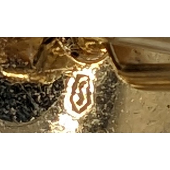 Signed Vintage SWANK Karat Gold MCM Genuine Jade Cufflinks & Tie Tack Pin Set - Picture 11 of 12